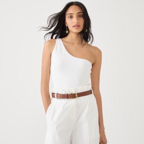 NWT J. Crew One Shoulder Top in White size M - Picture 3 of 12